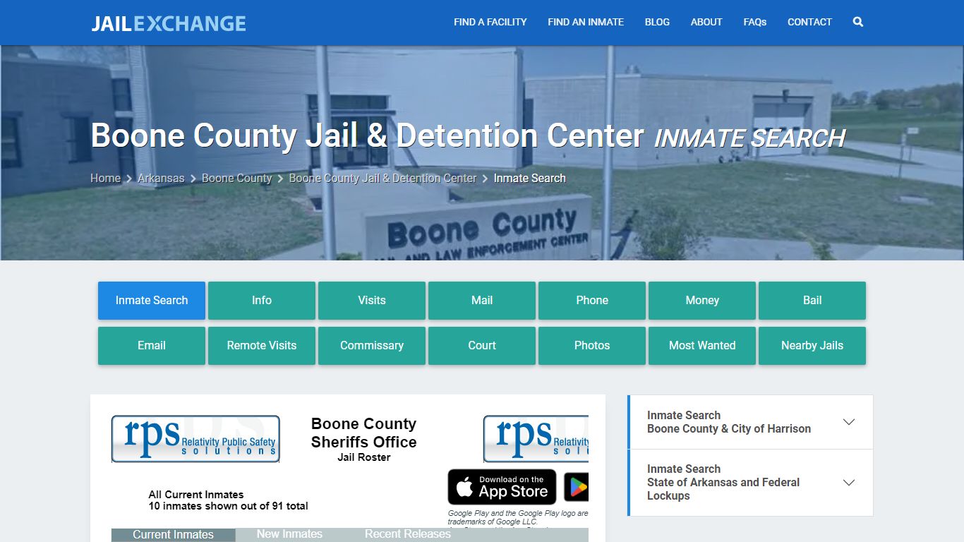 Boone County Jail & Detention Center Inmate Search