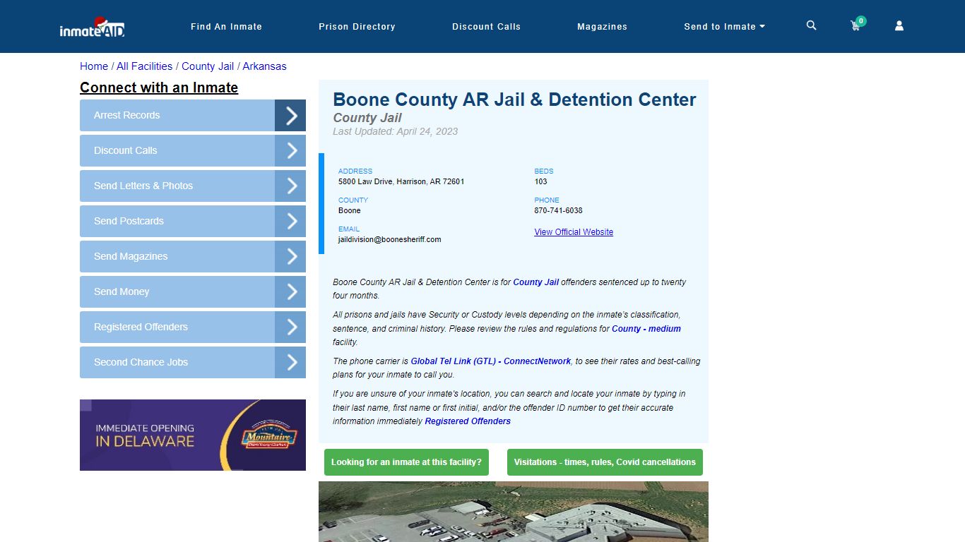 Boone County AR Jail & Detention Center - InmateAid