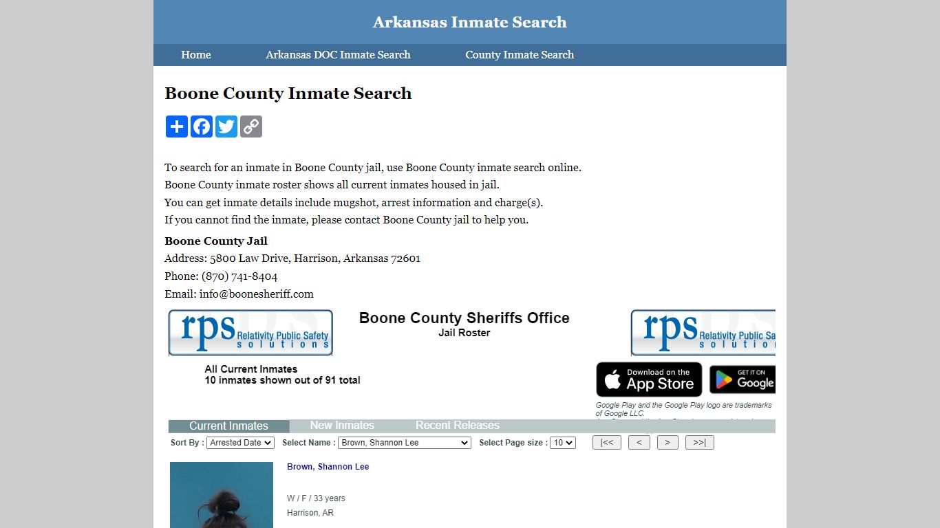 Boone County Inmate Search